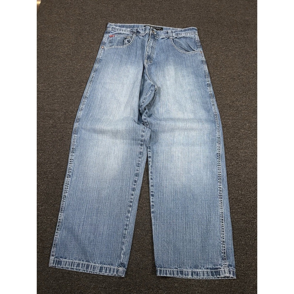Vintage Southpole Baggy Jeans Mens 38 (Fits 36x32) Blue Hip Hop Y2K Wide Leg - Picture 2 of 9